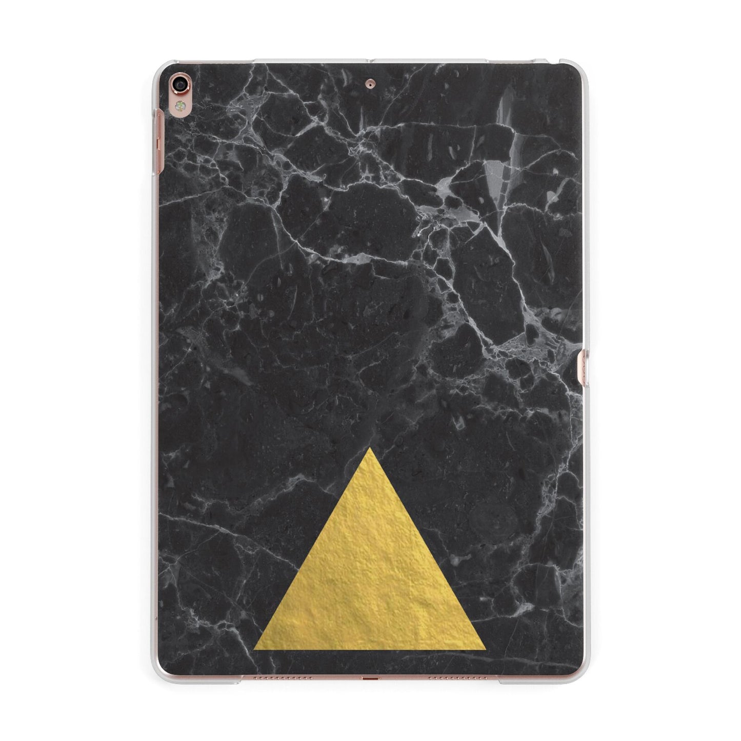 Marble Black Gold Foil Apple iPad Rose Gold Case