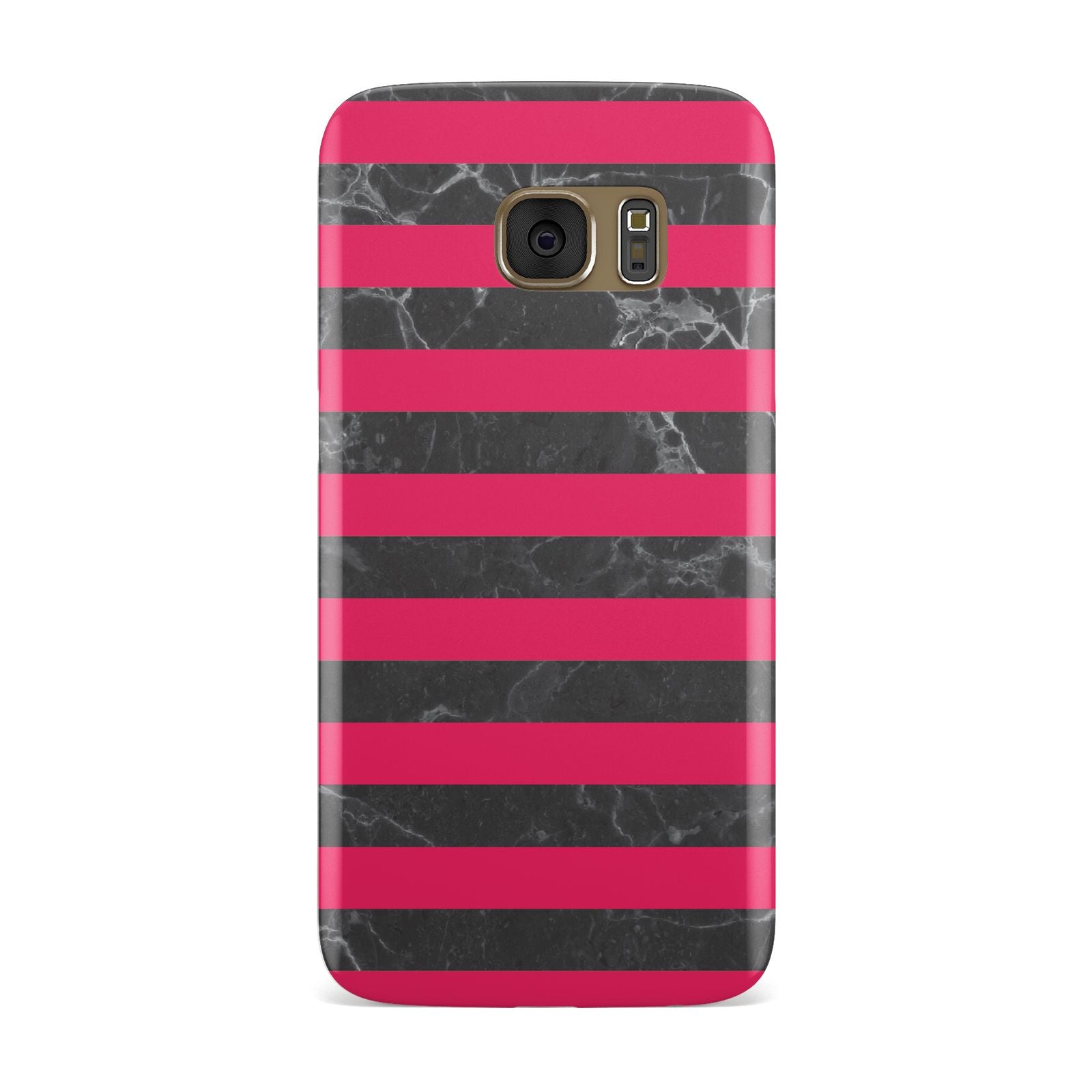 Marble Black Hot Pink Samsung Galaxy Case