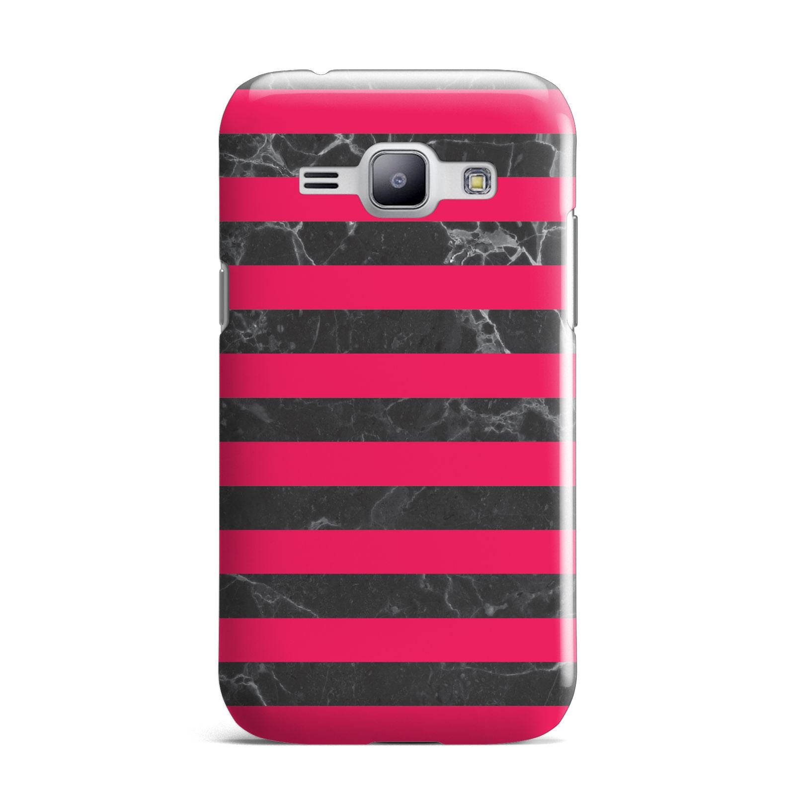 Marble Black Hot Pink Samsung Galaxy J1 2015 Case