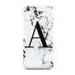 Marble Black Initial Personalised Apple iPhone 5c Case