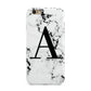 Marble Black Initial Personalised Apple iPhone 6 3D Tough Case