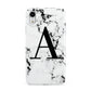 Marble Black Initial Personalised Apple iPhone XR White 3D Tough Case