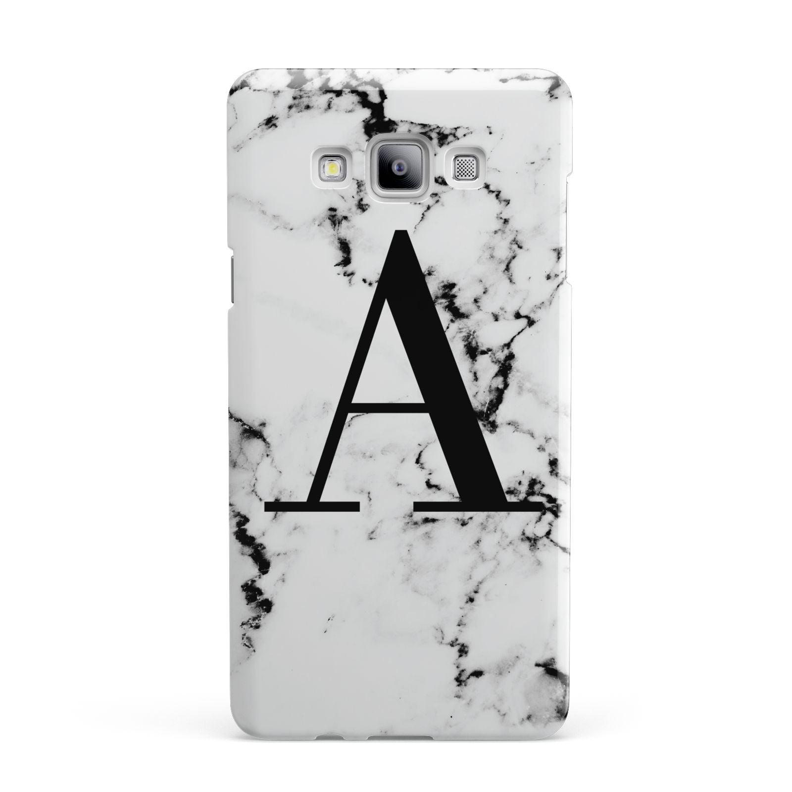 Marble Black Initial Personalised Samsung Galaxy A7 2015 Case