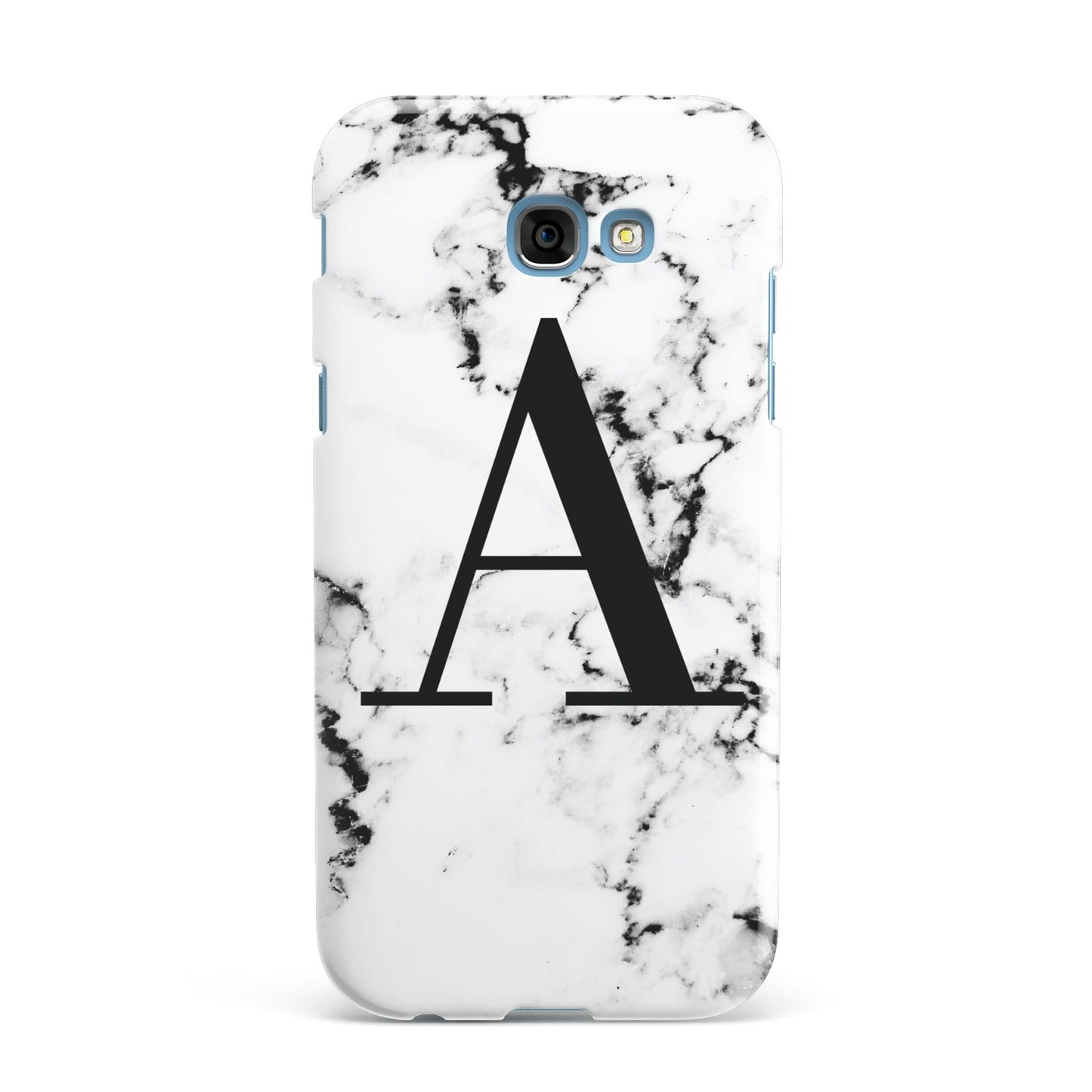 Marble Black Initial Personalised Samsung Galaxy A7 2017 Case