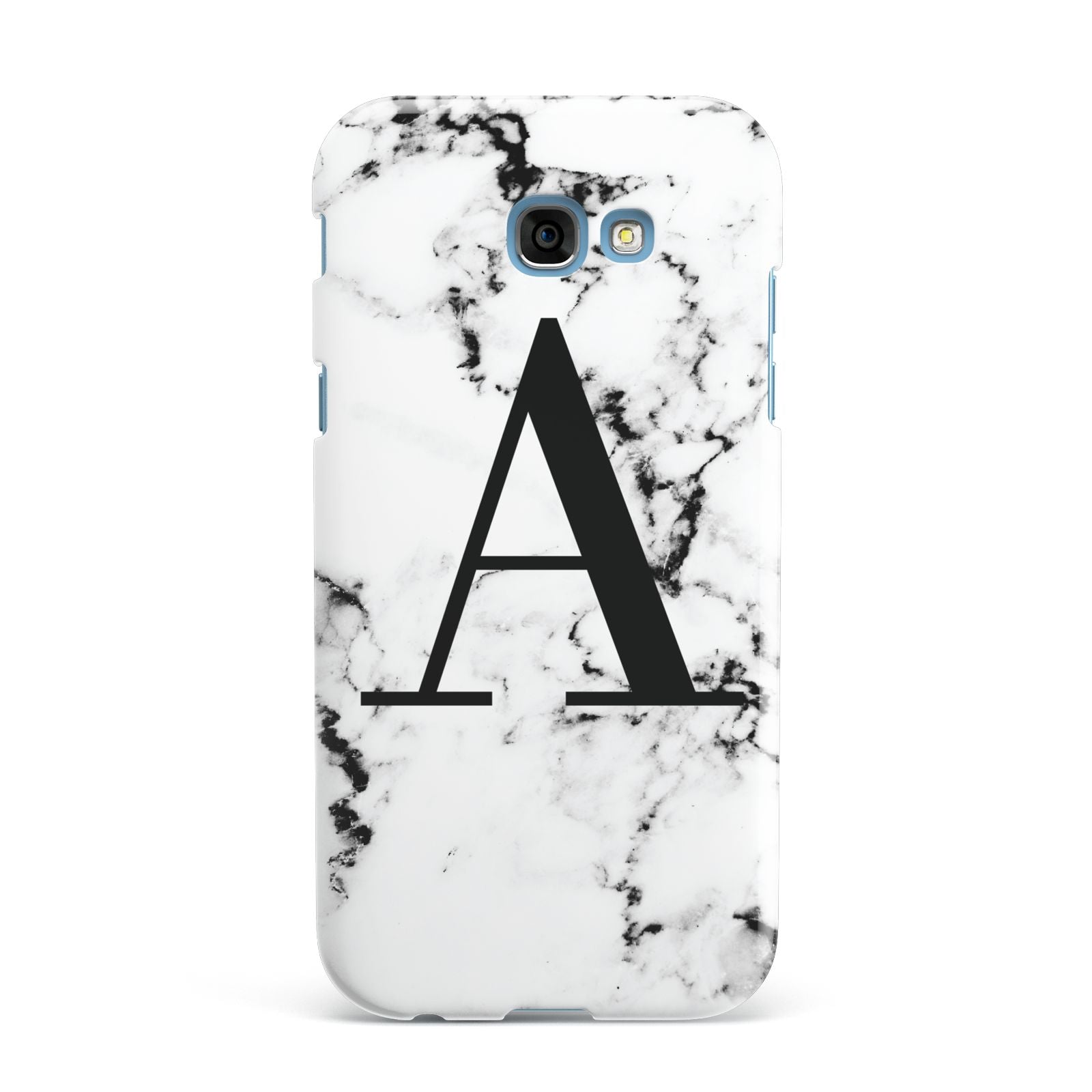 Marble Black Initial Personalised Samsung Galaxy A7 2017 Case