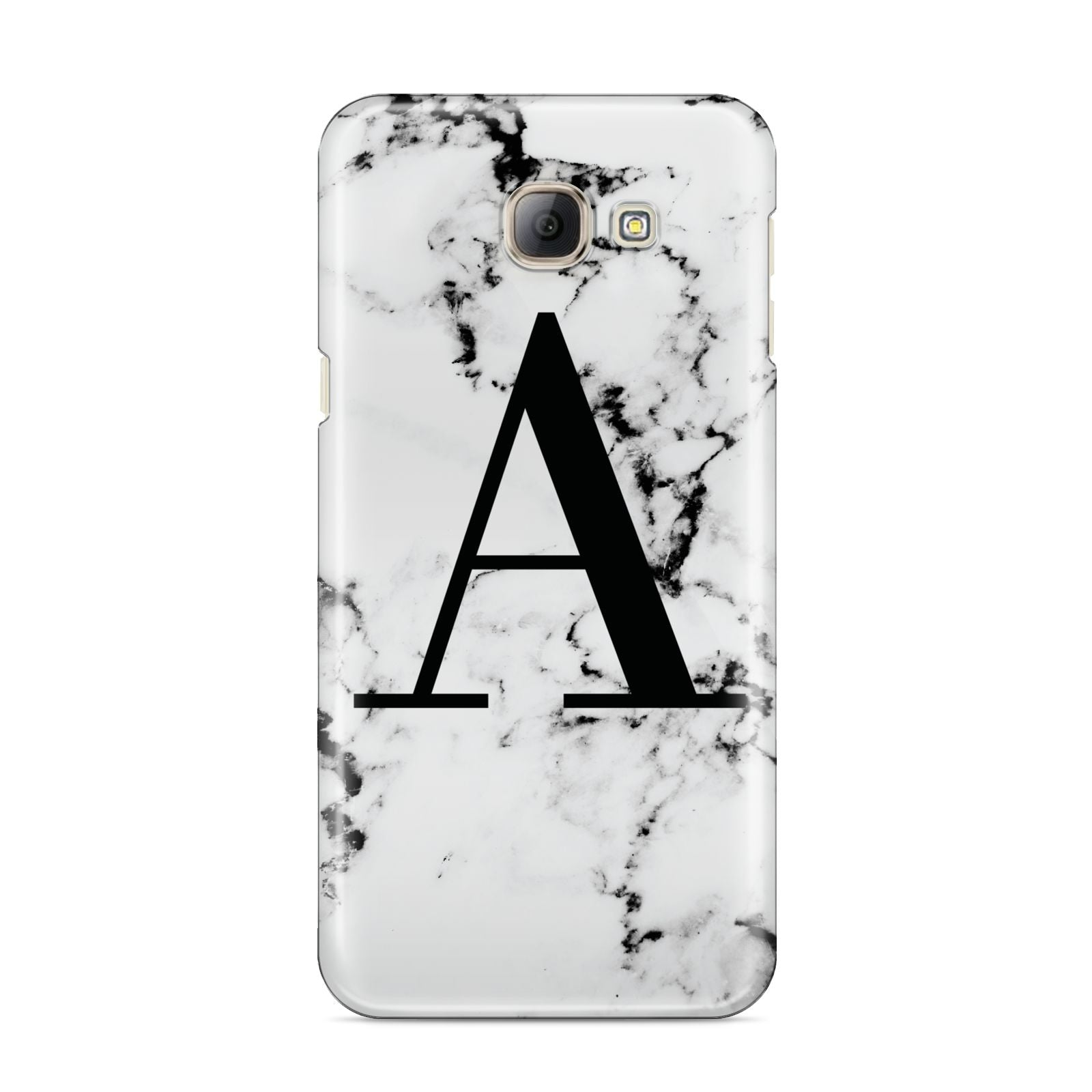 Marble Black Initial Personalised Samsung Galaxy A8 2016 Case