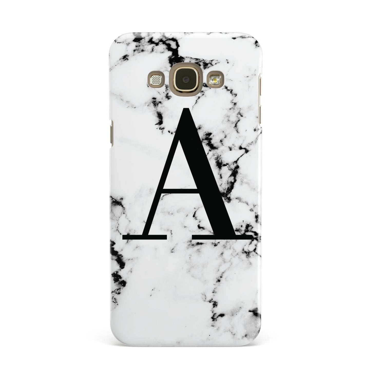 Marble Black Initial Personalised Samsung Galaxy A8 Case