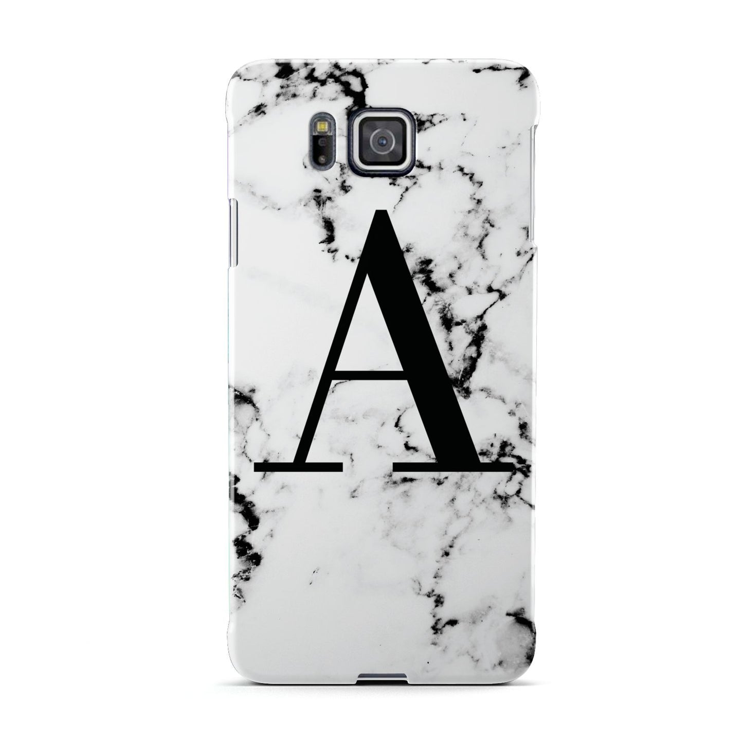 Marble Black Initial Personalised Samsung Galaxy Alpha Case