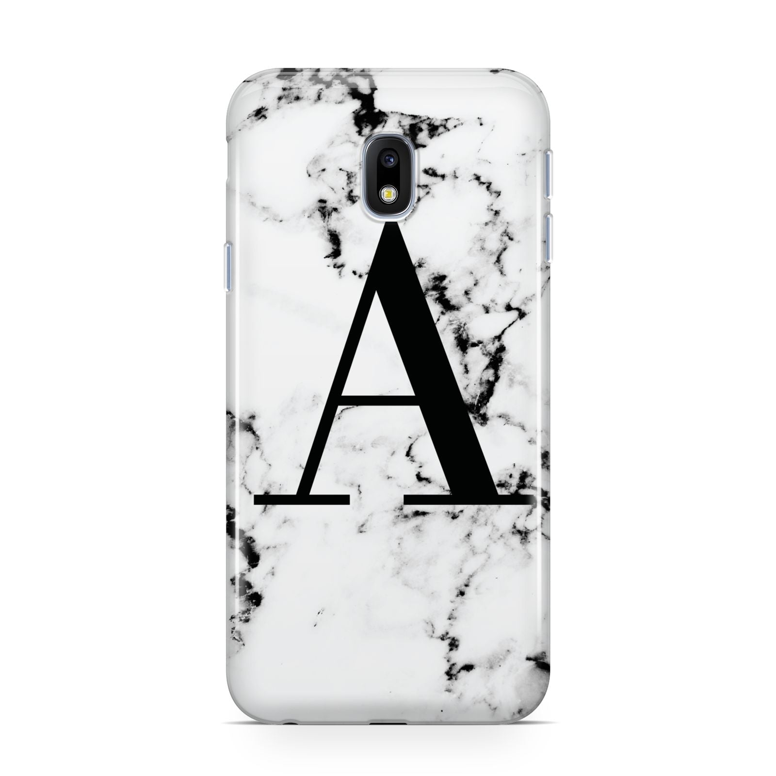 Marble Black Initial Personalised Samsung Galaxy J3 2017 Case