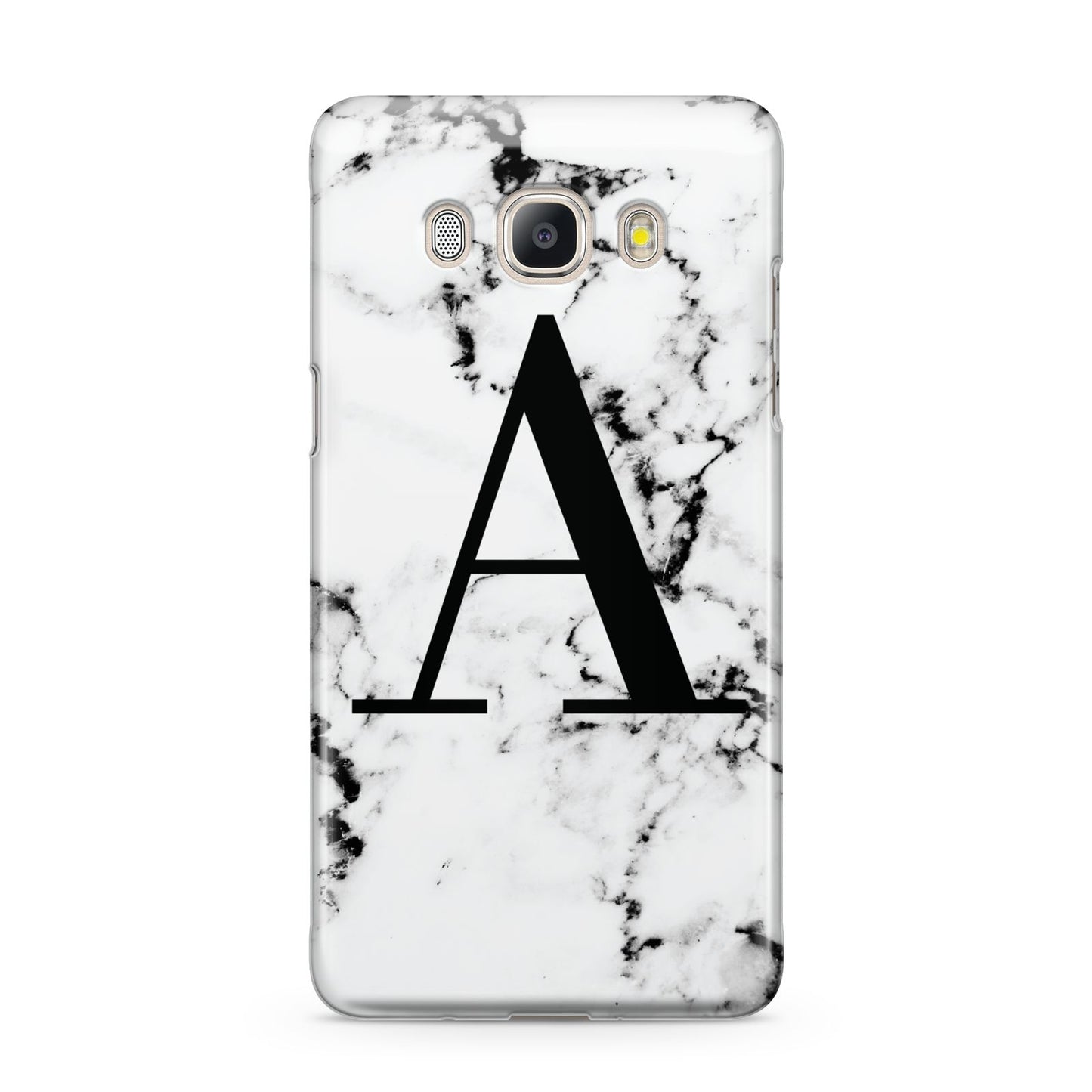 Marble Black Initial Personalised Samsung Galaxy J5 2016 Case