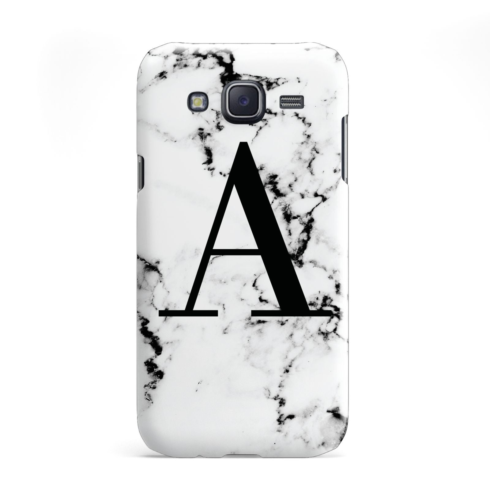 Marble Black Initial Personalised Samsung Galaxy J5 Case