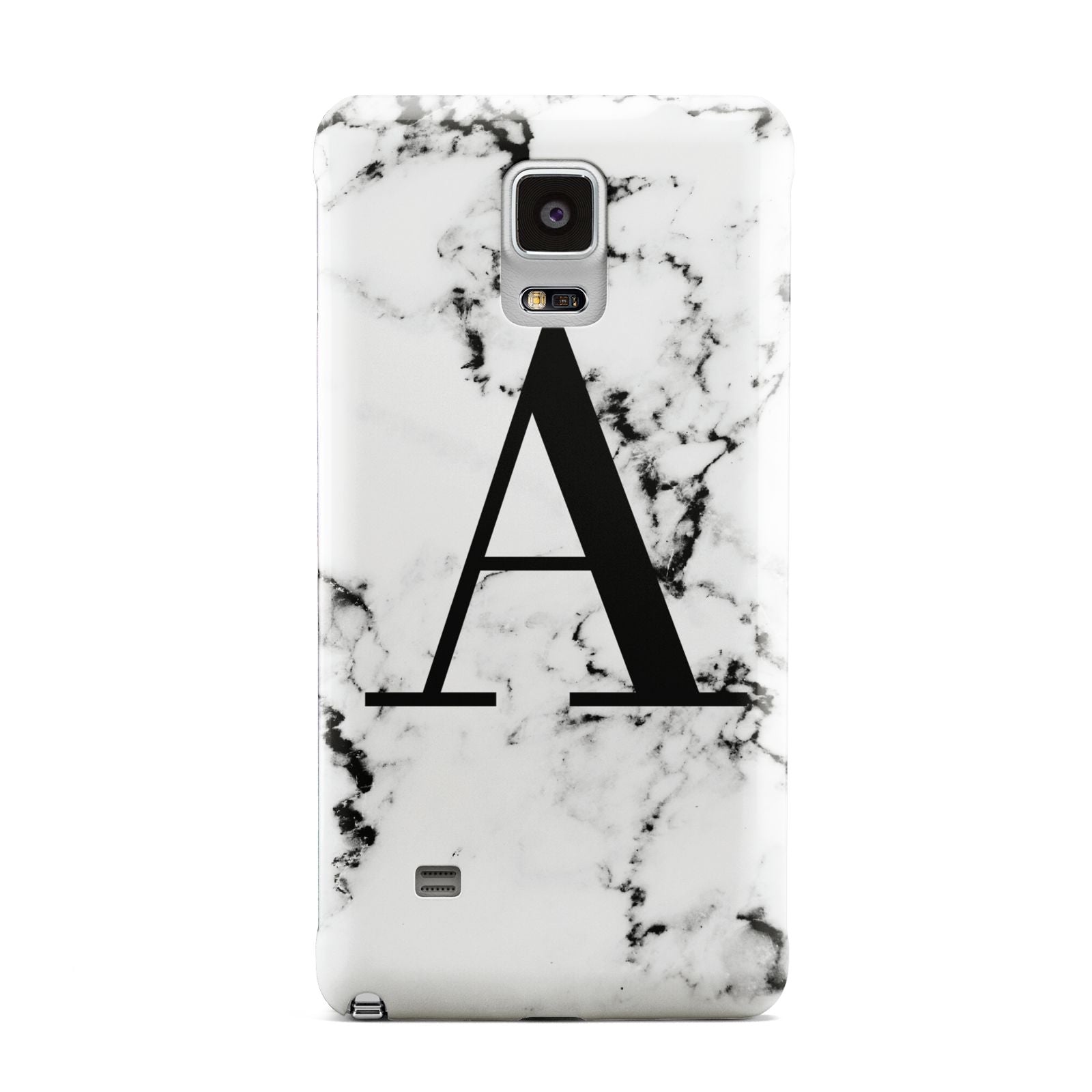 Marble Black Initial Personalised Samsung Galaxy Note 4 Case