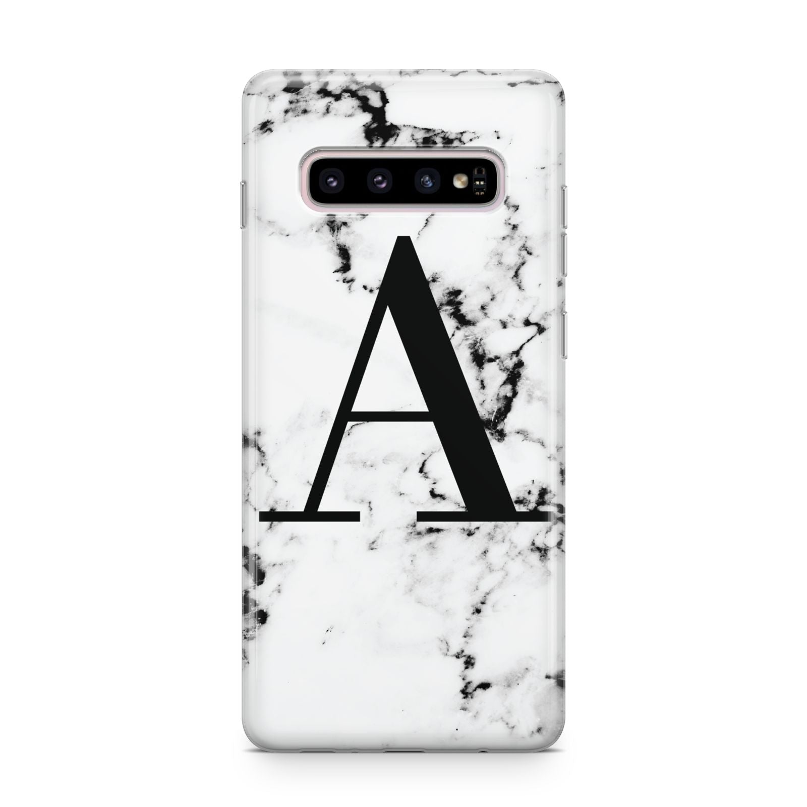 Marble Black Initial Personalised Samsung Galaxy S10 Plus Case