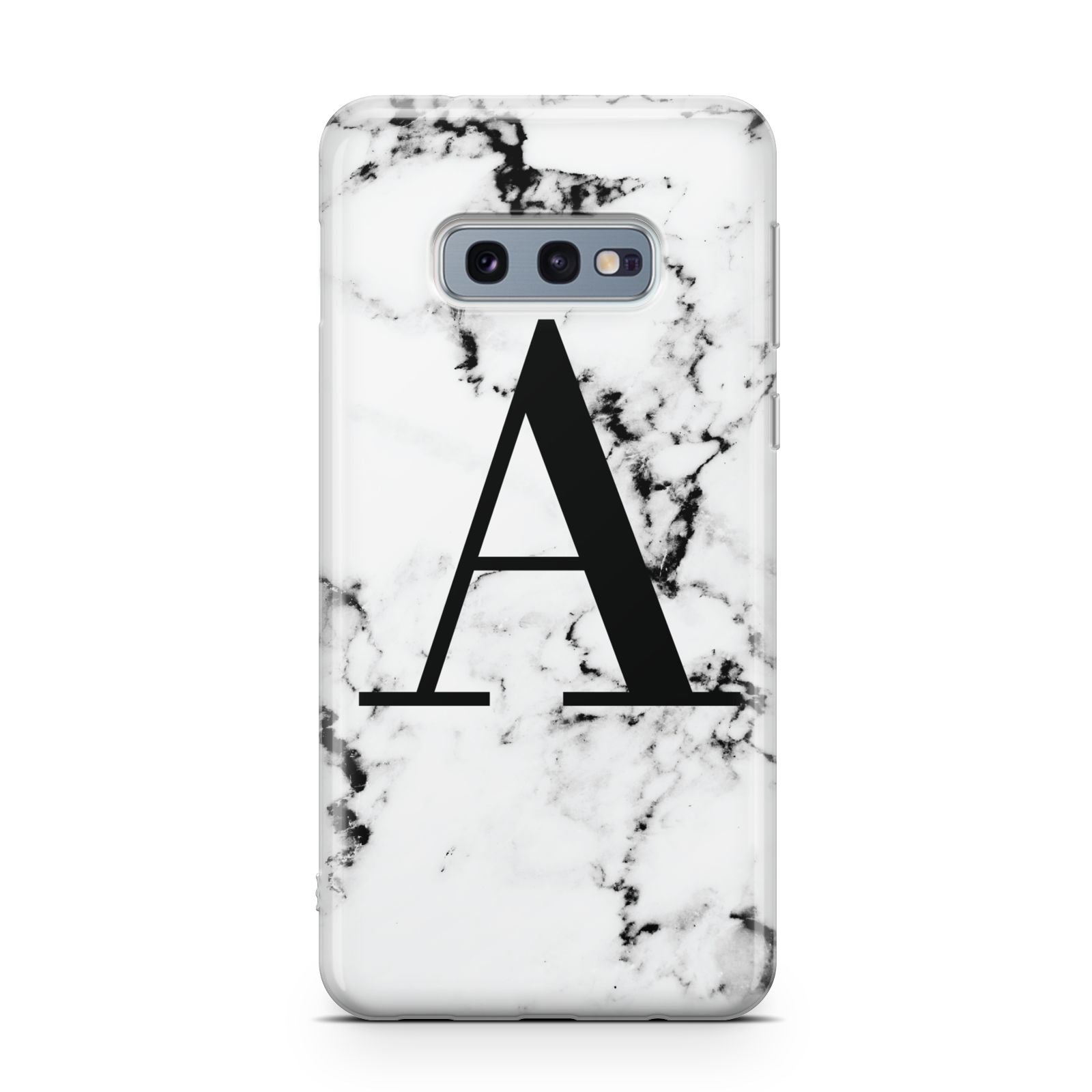 Marble Black Initial Personalised Samsung Galaxy S10E Case