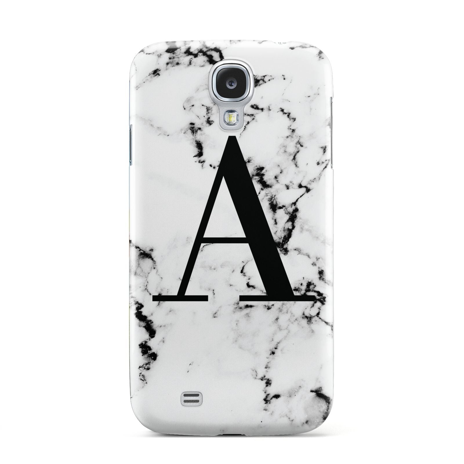 Marble Black Initial Personalised Samsung Galaxy S4 Case