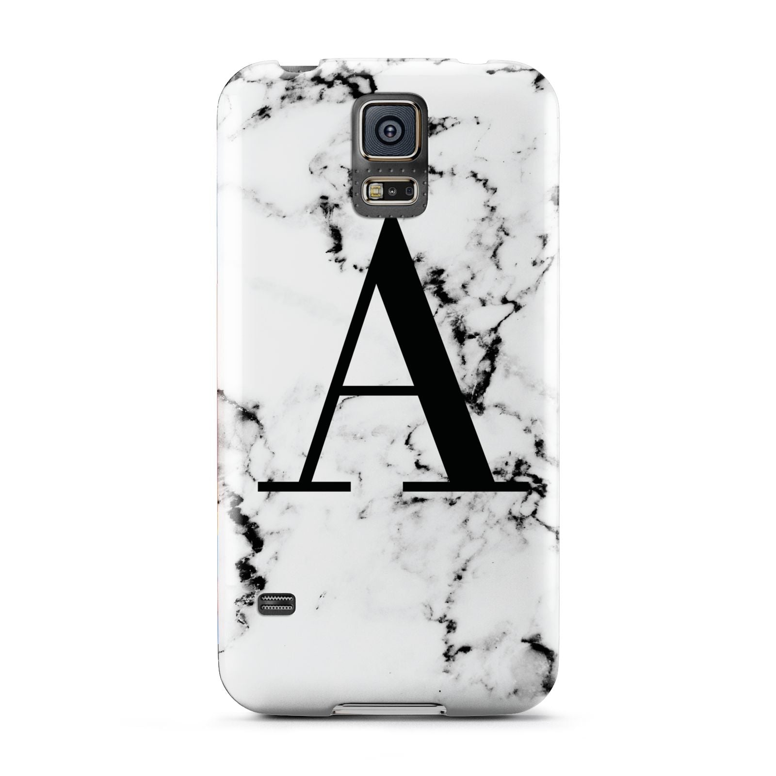 Marble Black Initial Personalised Samsung Galaxy S5 Case