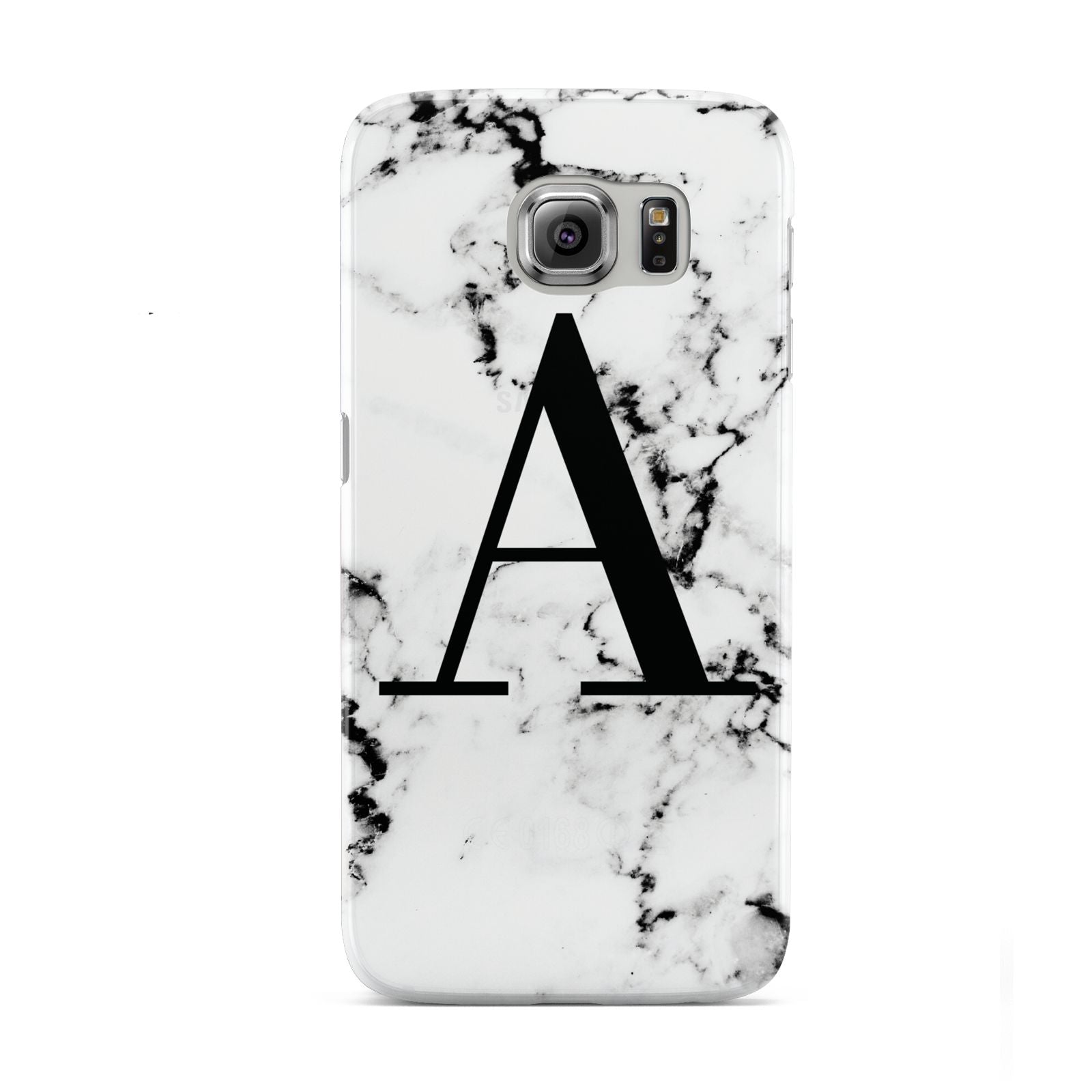 Marble Black Initial Personalised Samsung Galaxy S6 Case