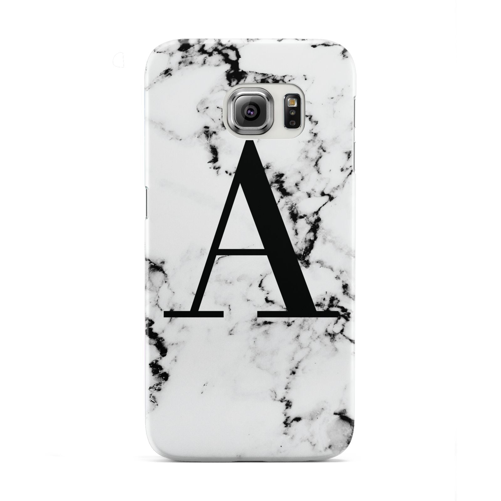 Marble Black Initial Personalised Samsung Galaxy S6 Edge Case