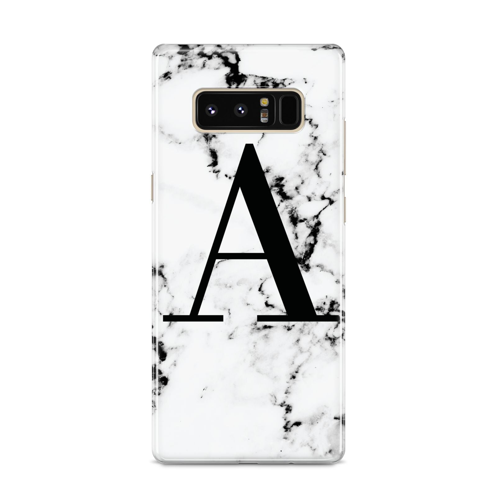 Marble Black Initial Personalised Samsung Galaxy S8 Case