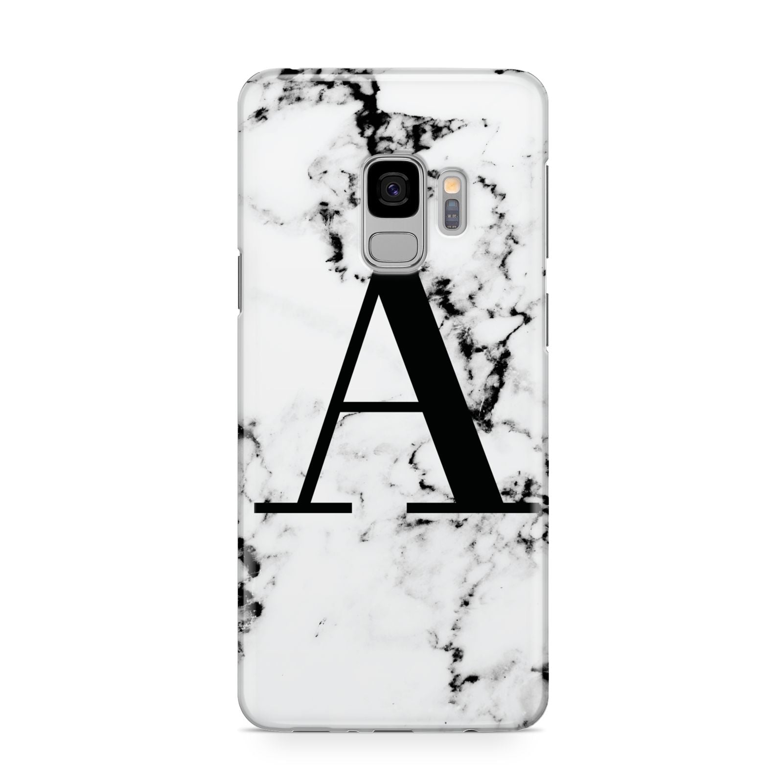 Marble Black Initial Personalised Samsung Galaxy S9 Case