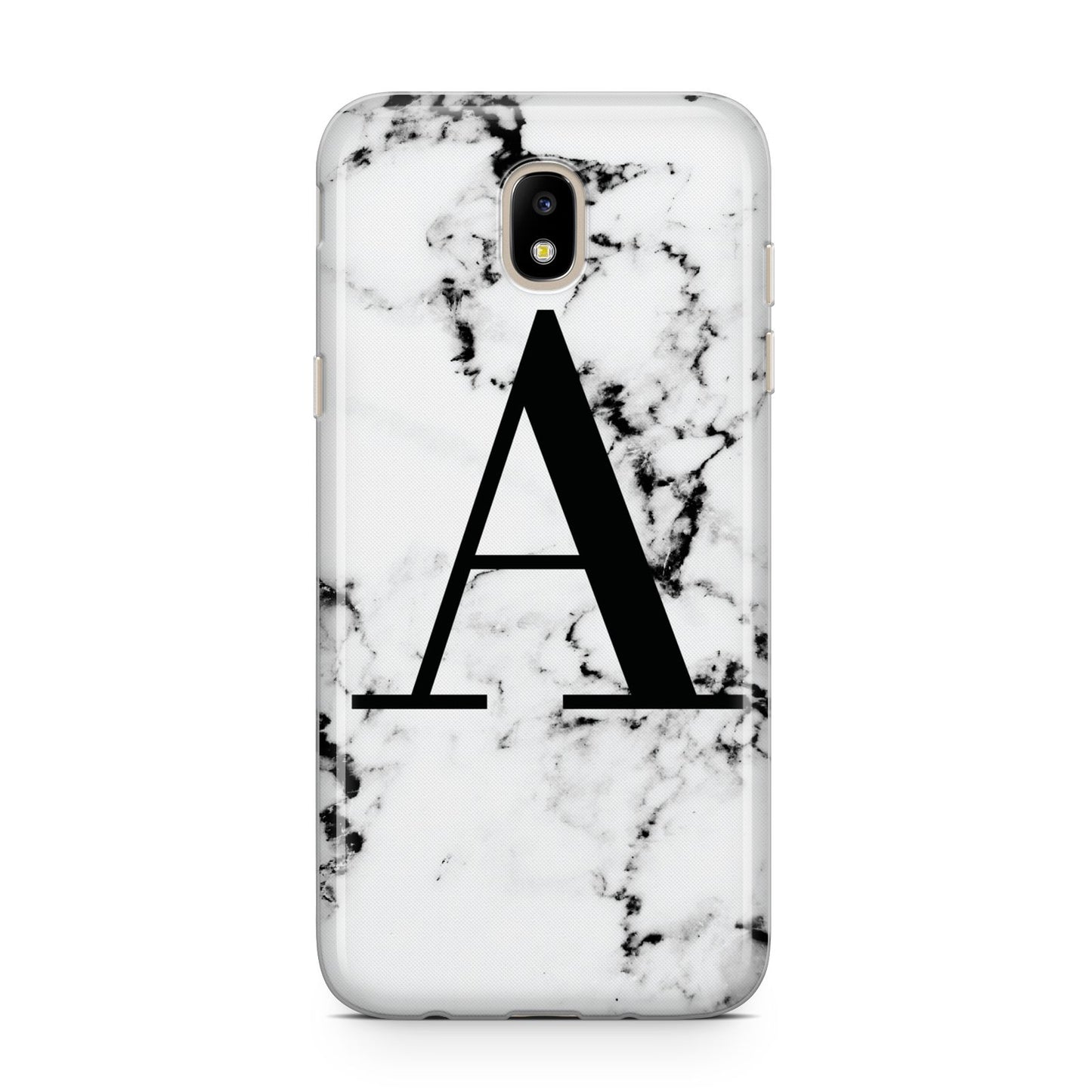 Marble Black Initial Personalised Samsung J5 2017 Case