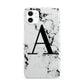 Marble Black Initial Personalised iPhone 11 3D Snap Case