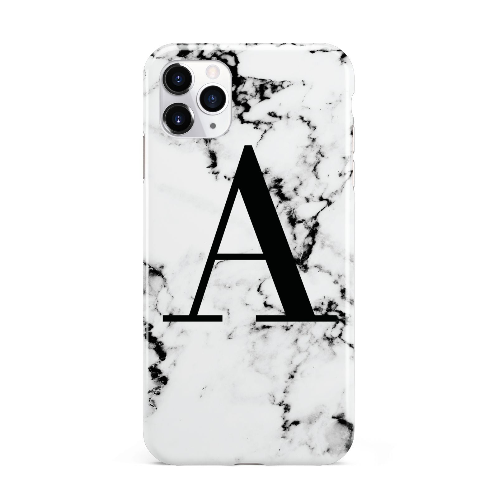Marble Black Initial Personalised iPhone 11 Pro Max 3D Tough Case