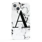 Marble Black Initial Personalised iPhone 13 Full Wrap 3D Snap Case