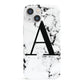 Marble Black Initial Personalised iPhone 13 Mini Full Wrap 3D Snap Case