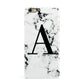 Marble Black Initial Personalised iPhone 6 Plus 3D Snap Case on Gold Phone