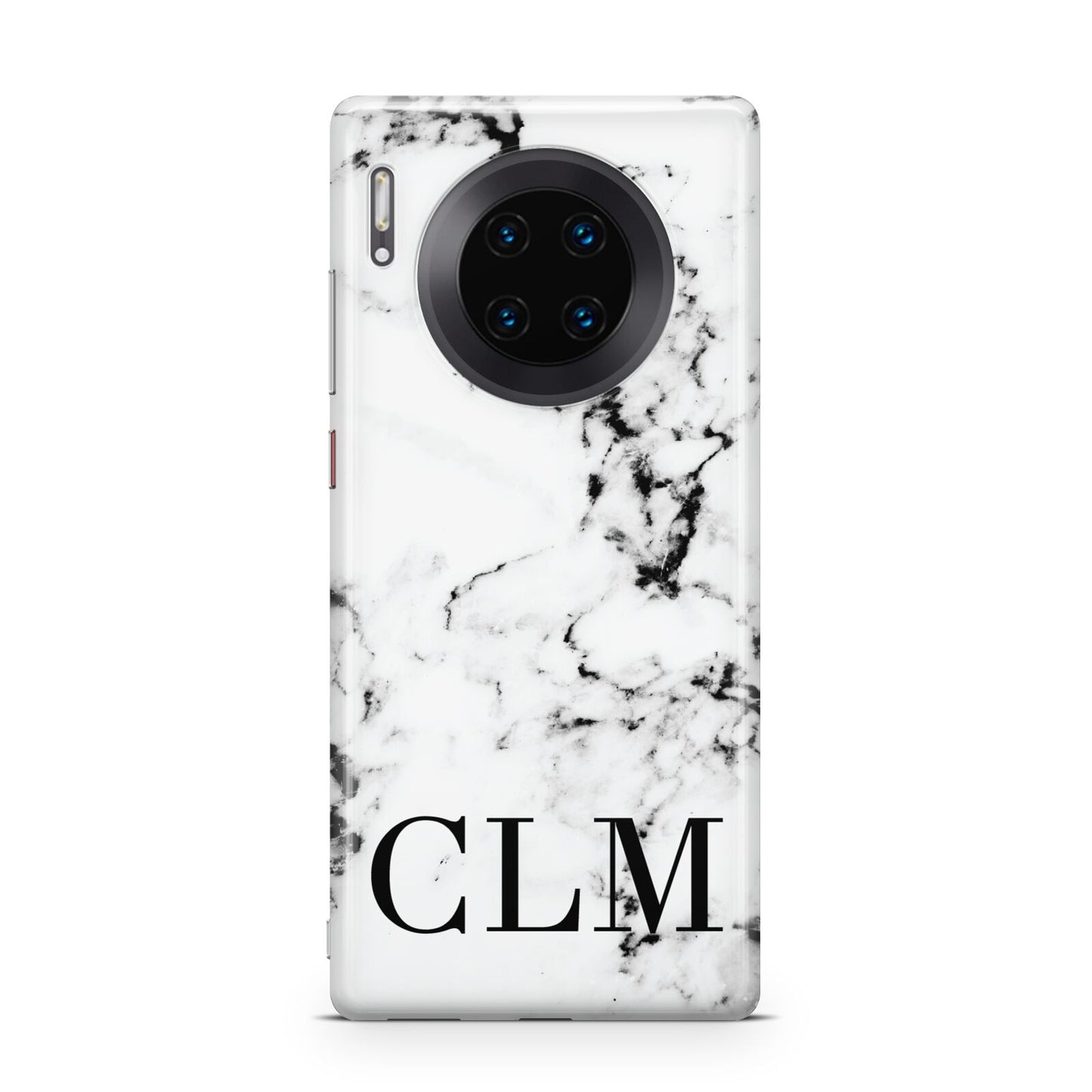 Marble Black Initials Personalised Huawei Mate 30 Pro Phone Case