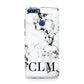 Marble Black Initials Personalised Huawei P Smart Case