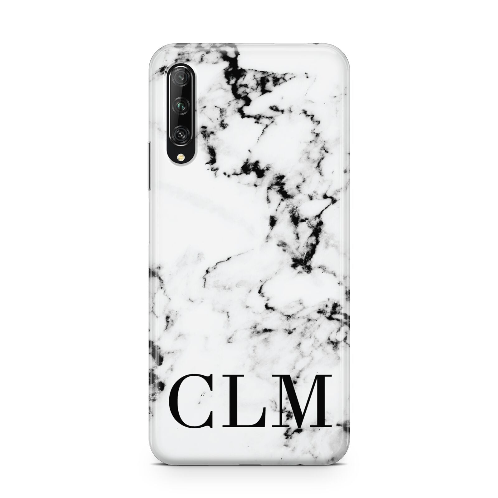 Marble Black Initials Personalised Huawei P Smart Pro 2019