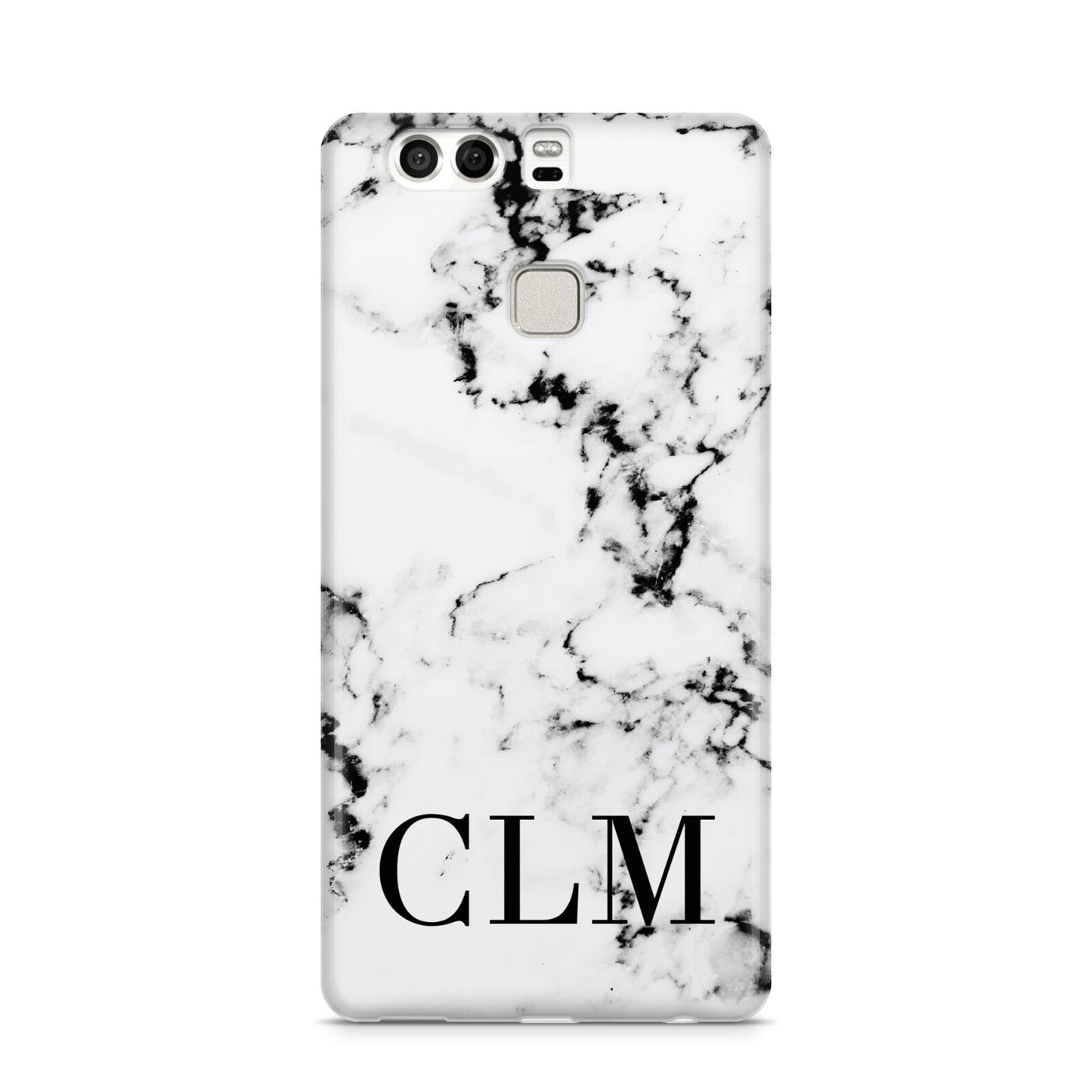 Marble Black Initials Personalised Huawei P9 Case