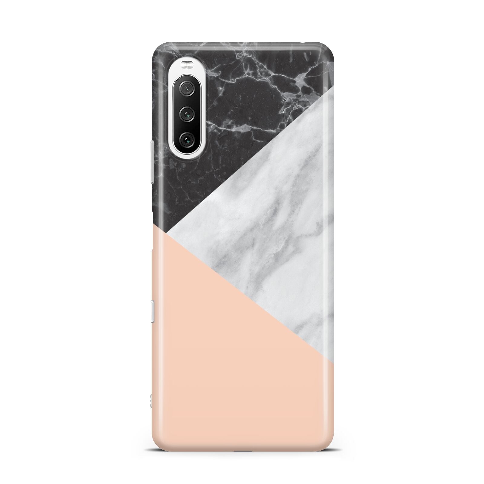 Marble Black White Grey Peach Sony Xperia 10 III Case