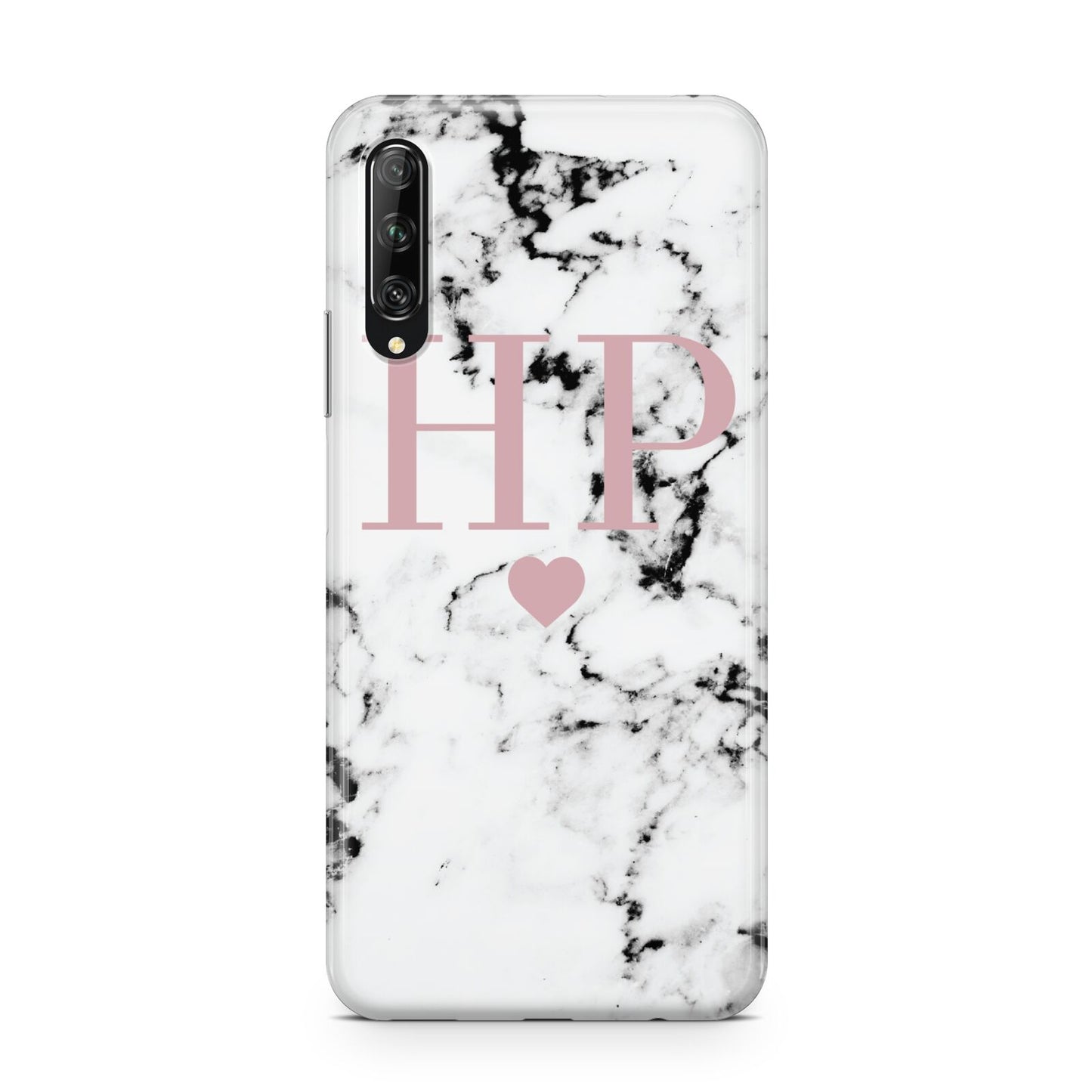 Marble Blush Pink Heart Personalised Huawei P Smart Pro 2019