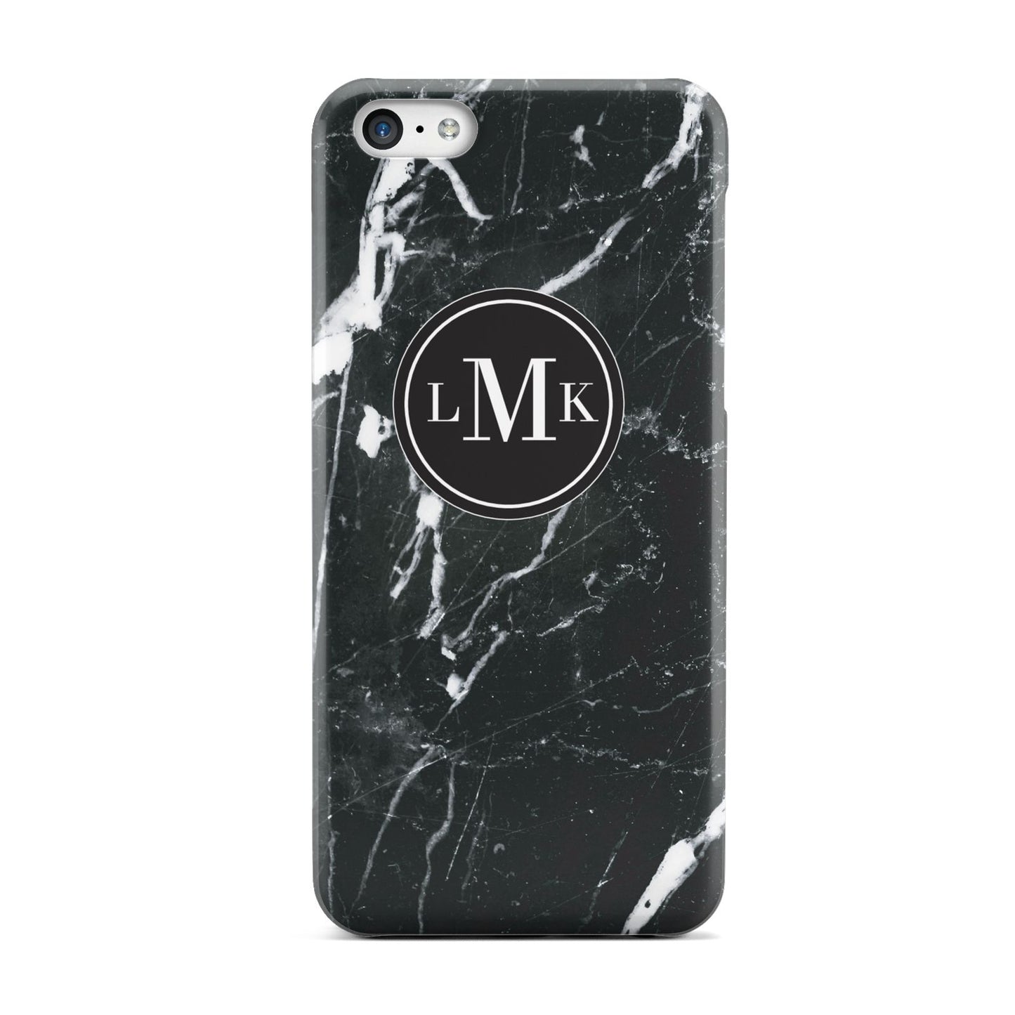 Marble Custom Initials Circle Apple iPhone 5c Case