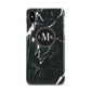 Marble Custom Initials Circle Apple iPhone Xs Max 3D Snap Case