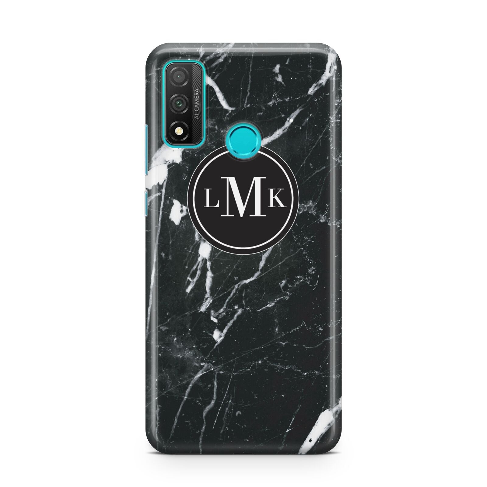 Marble Custom Initials Circle Huawei P Smart 2020