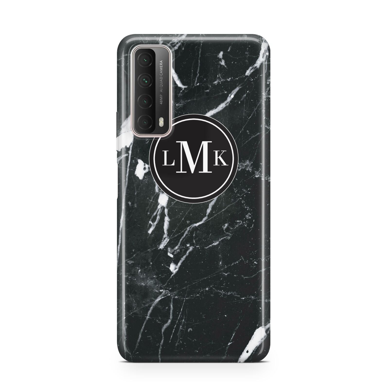 Marble Custom Initials Circle Huawei P Smart 2021