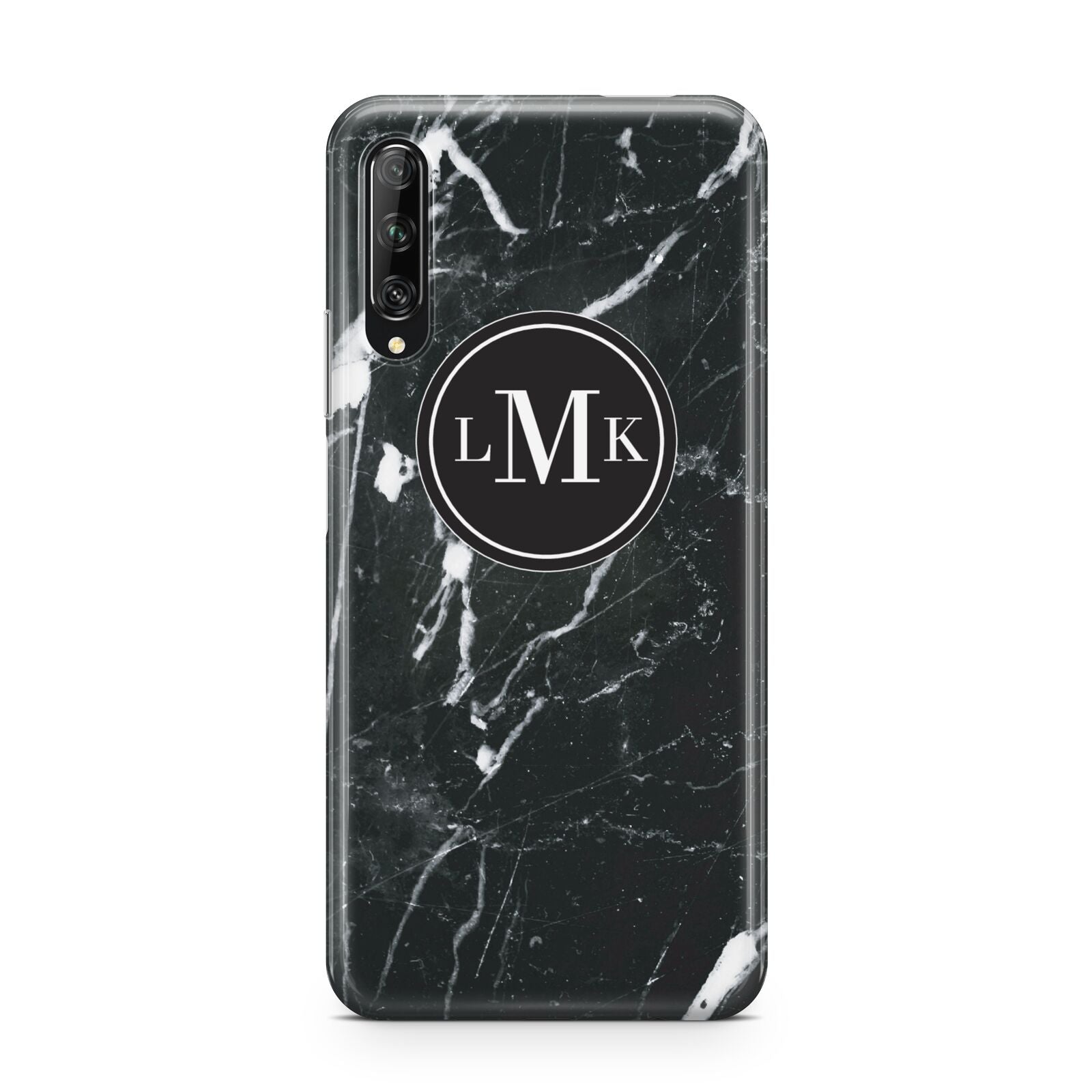 Marble Custom Initials Circle Huawei P Smart Pro 2019