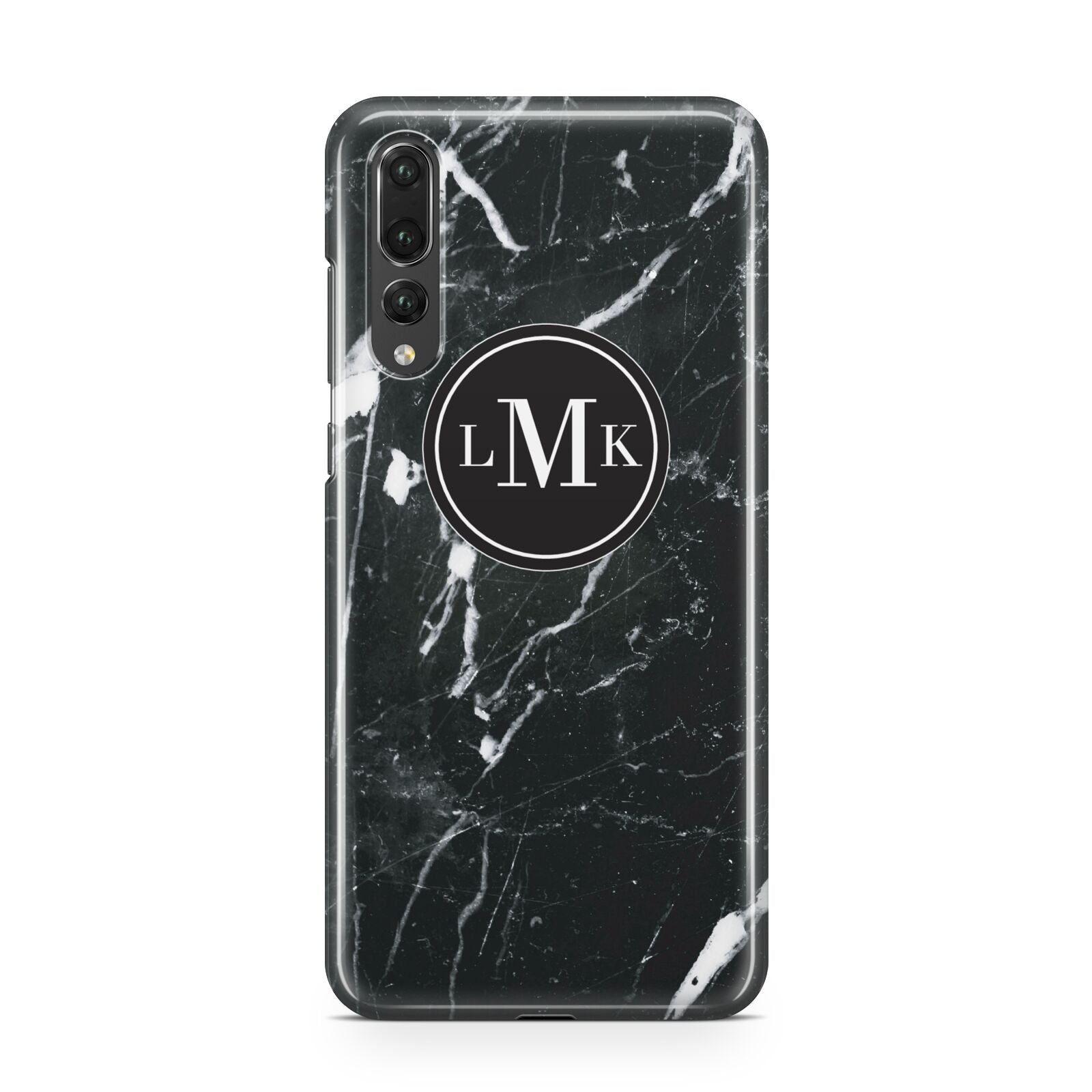 Marble Custom Initials Circle Huawei P20 Pro Phone Case