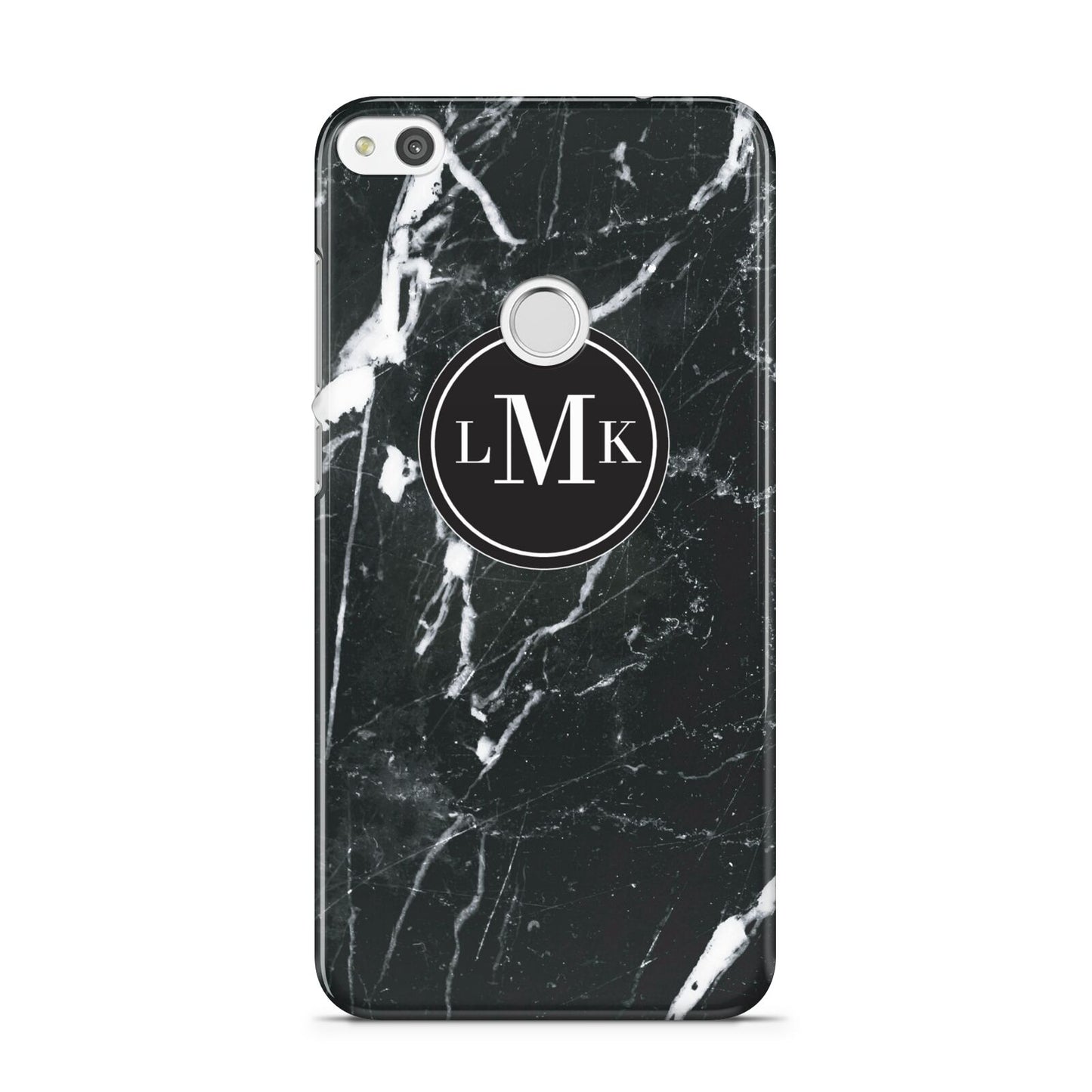 Marble Custom Initials Circle Huawei P8 Lite Case