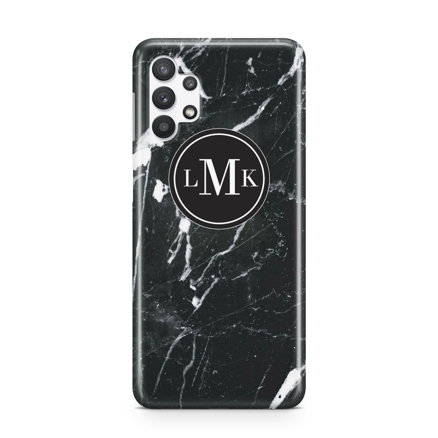 Marble Custom Initials Circle Samsung A32 5G Case