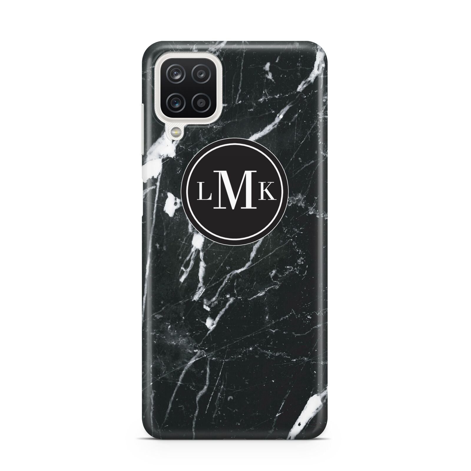 Marble Custom Initials Circle Samsung M12 Case