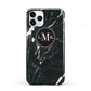 Marble Custom Initials Circle iPhone 11 Pro 3D Tough Case