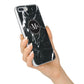 Marble Custom Initials Circle iPhone 7 Plus Bumper Case on Silver iPhone Alternative Image