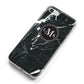 Marble Custom Initials Circle iPhone 8 Bumper Case on Silver iPhone Alternative Image