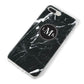 Marble Custom Initials Circle iPhone 8 Plus Bumper Case on Silver iPhone Alternative Image