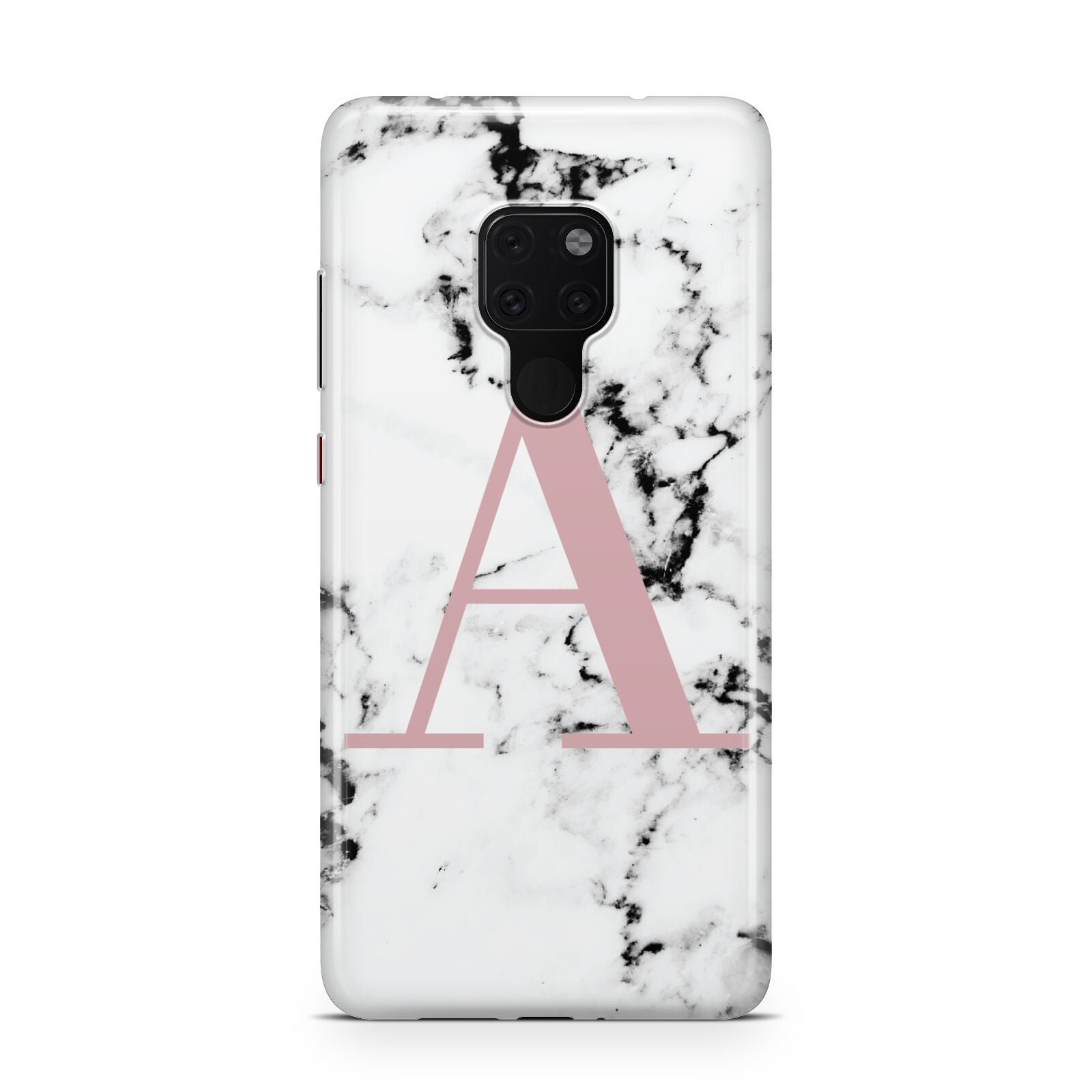 Marble Effect Pink Initial Personalised Huawei Mate 20 Phone Case